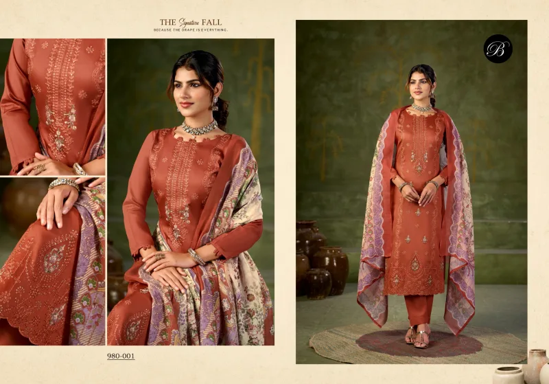 Zarqash Vol 18 By Belliza Jam Cotton Embroidery Dress Material